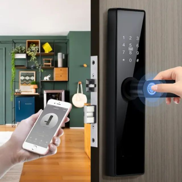 Fechadura Eletrônica Tuya Completa Wifi + Digital + Tag + Português - Foto 4