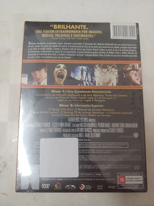 Dvd Laranja Mecânica - Edição Premium - 2 Discos - CDs, DVDs etc