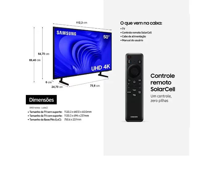 TV Samsung 50 DU7700 - Foto 4