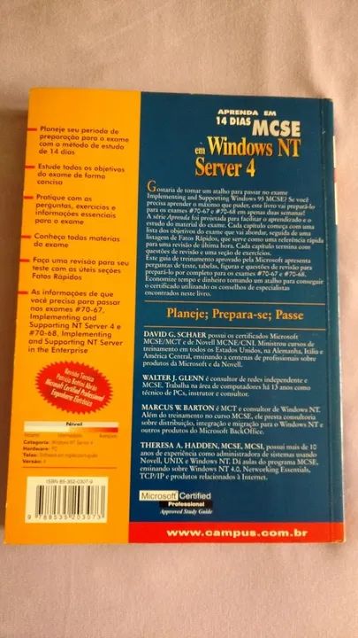 Aprenda Em 14 Dias Mcse Em Windows Nt Server 4 (Usado) - Foto 3