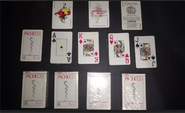 Baralho Pacheco lacrado lote com 4 baralhos