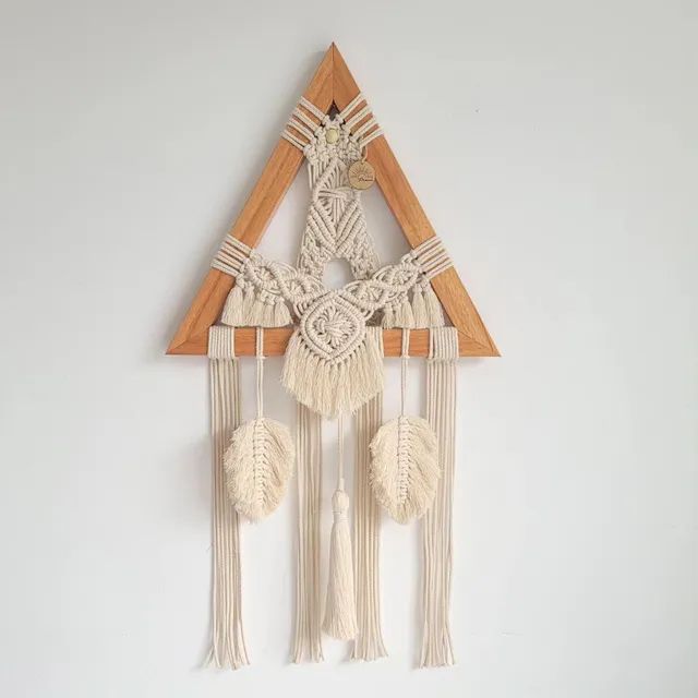 Macramê triângulo equilátero 