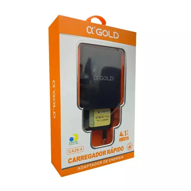 Tomada 2 USB 4.1A GOLD CA28-4 Carga Rapida - Loja Natan Abreu