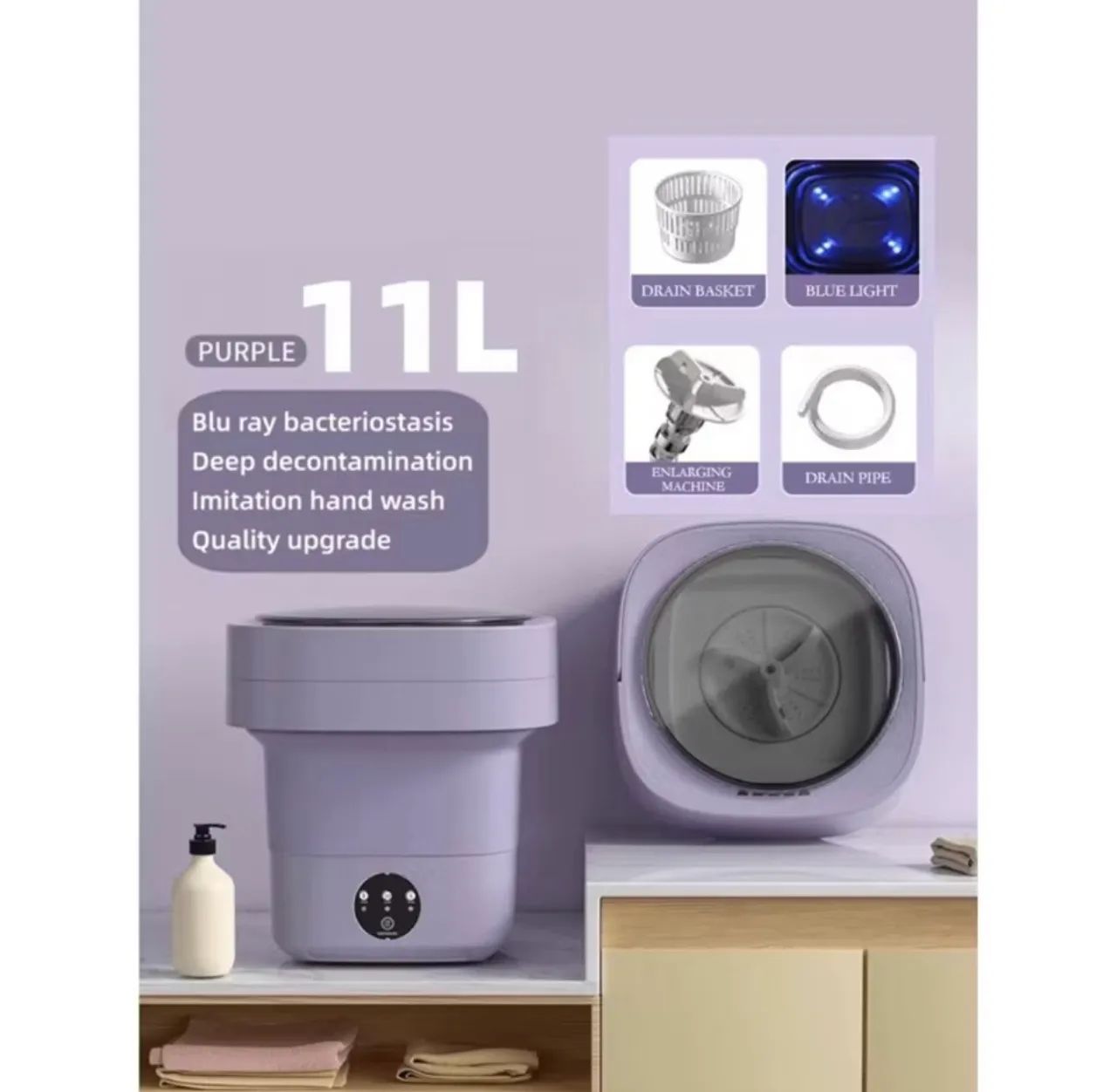 Máquina de lavar portátil 11L - Foto 4