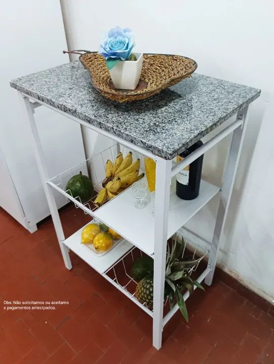 Fruteira de Aço c/ Tampo Granito SK - Foto 2