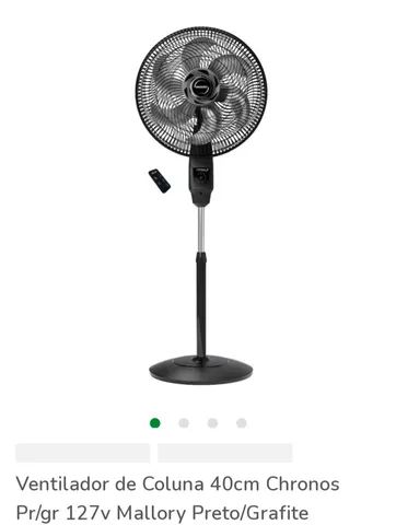 Ventilador de coluna Mallory potente silencioso Air time com controle remoto 110v