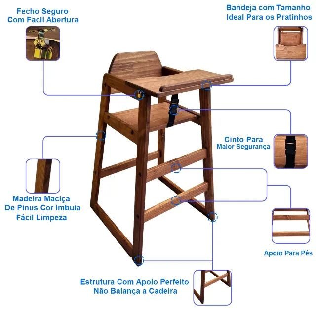 Cadeira De Alimentação Refeição Para Bebe Com Bandeja - Foto 6