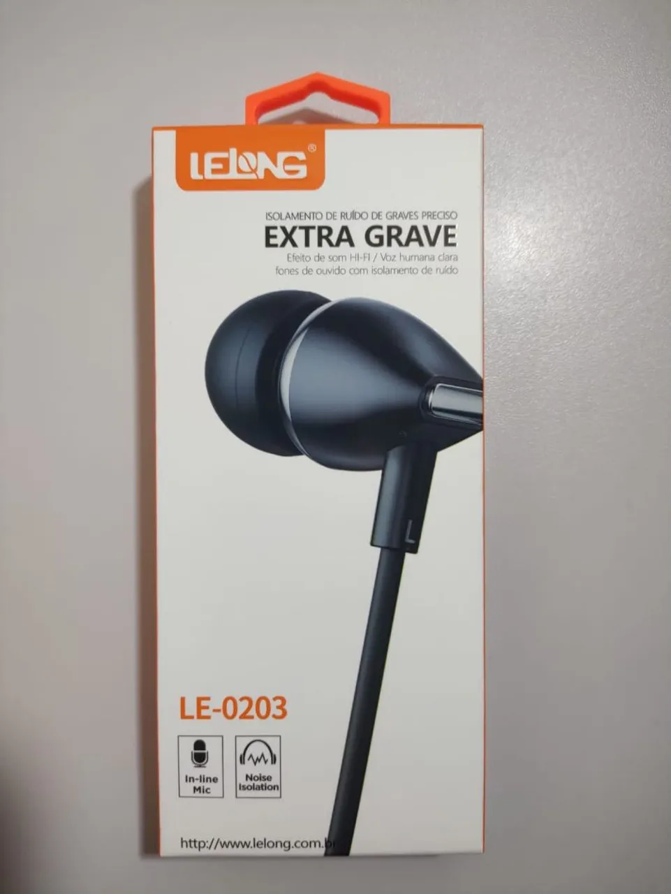 Fone de ouvido Lelong LE-0203 Extra Grave