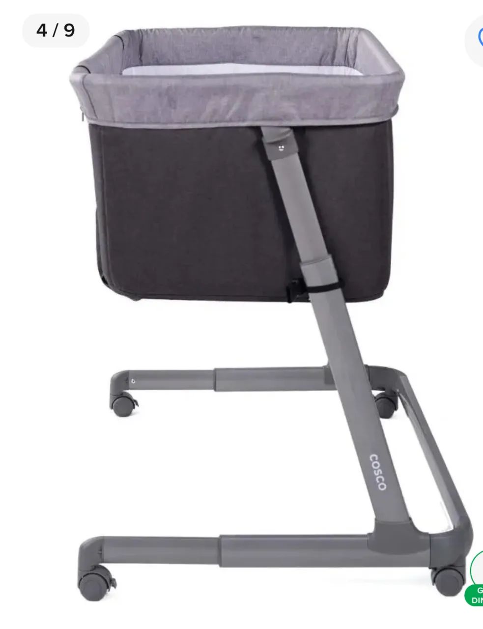 Berço Co-bed Pluggy Cinza Escuro Cosco Kids