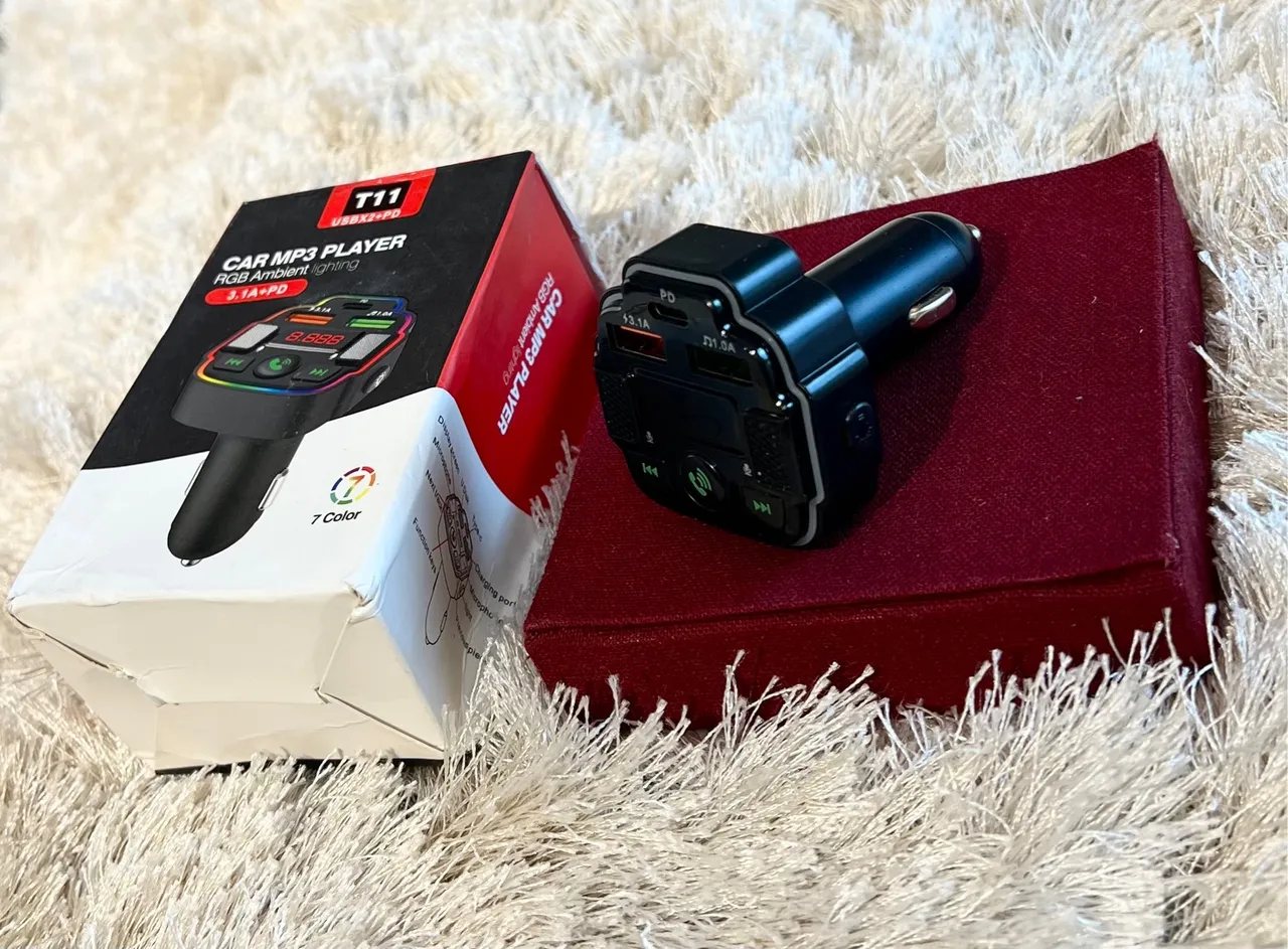 Carregador Veicular com Bluetooth FM - MP3 - Tipo-C PD 20W
