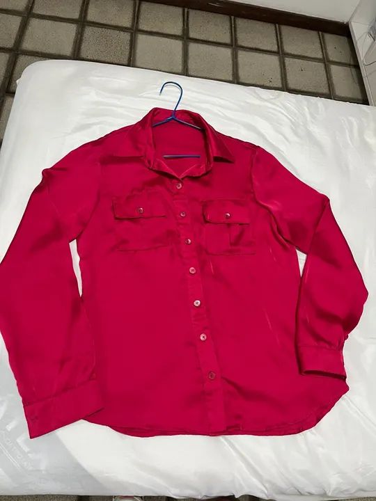 Blusa de seda feminina pink
