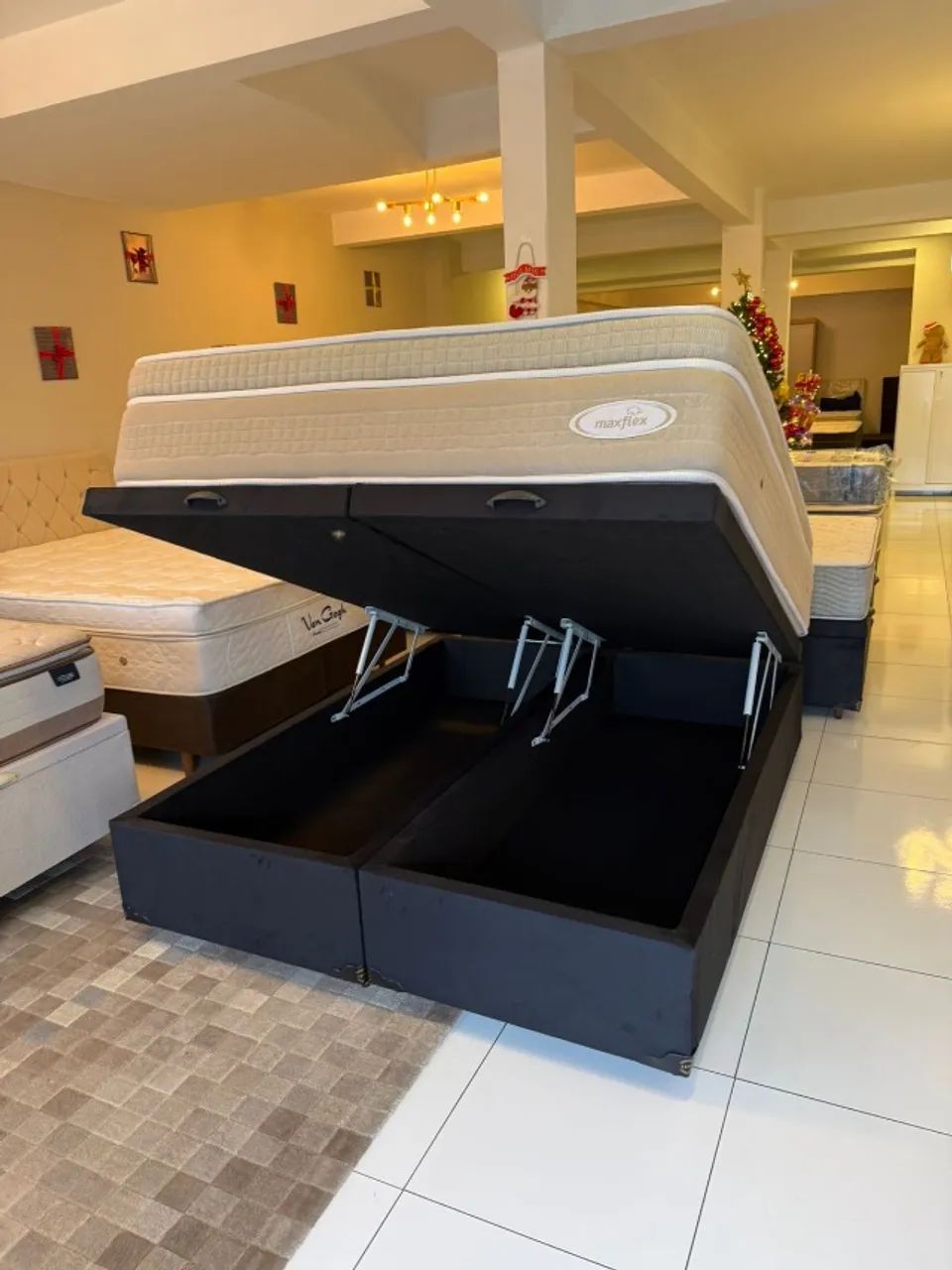 Cama box QUEEN BAÚ COM COLCHÃO MAXFLEX  - Foto 2
