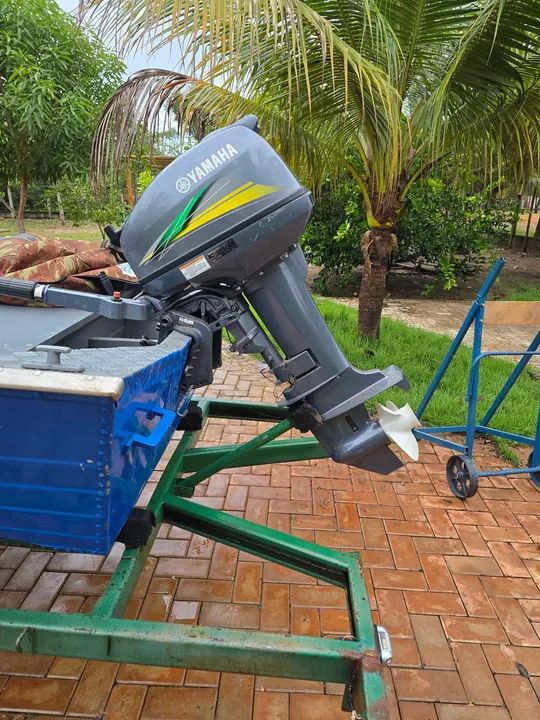 Barco de alumínio 5mts motor 15 yamaha - Foto 3