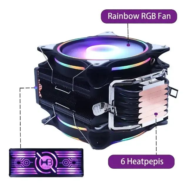 Air Cooler Wovibo Argb Dual Fan 120mm