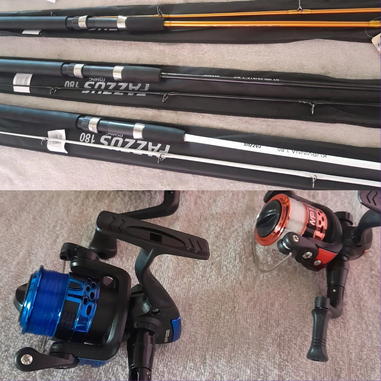 VARA 2 partes 1.80m e molinete 150 reais