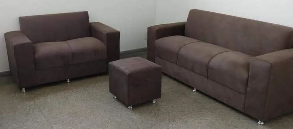 SOFA NOVO TECIDO SUEDE 3E2 LUGARES ESPUMA D33 OFERTA ESPECIAL