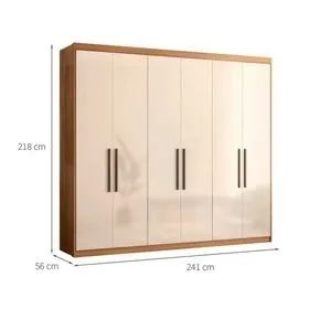 Guarda Roupa Casal 6 Portas e 4 Gavetas  100% MDF - Foto 3
