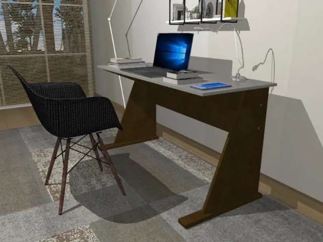 Mesa Top Clean Base Em Madeira Maciça. L90cm x P45cm x A74cm.