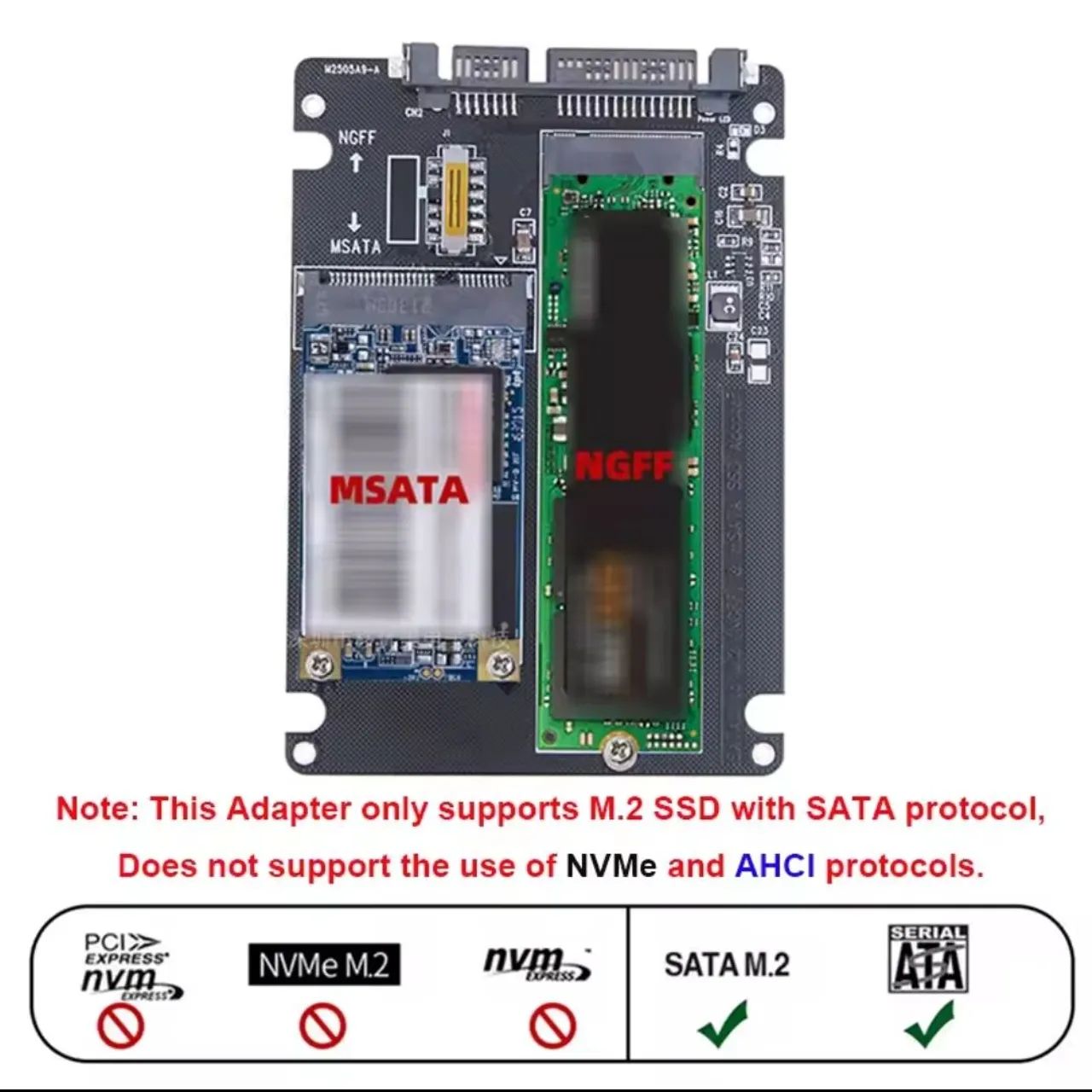 Adaptador SATA para Msata NGFF 