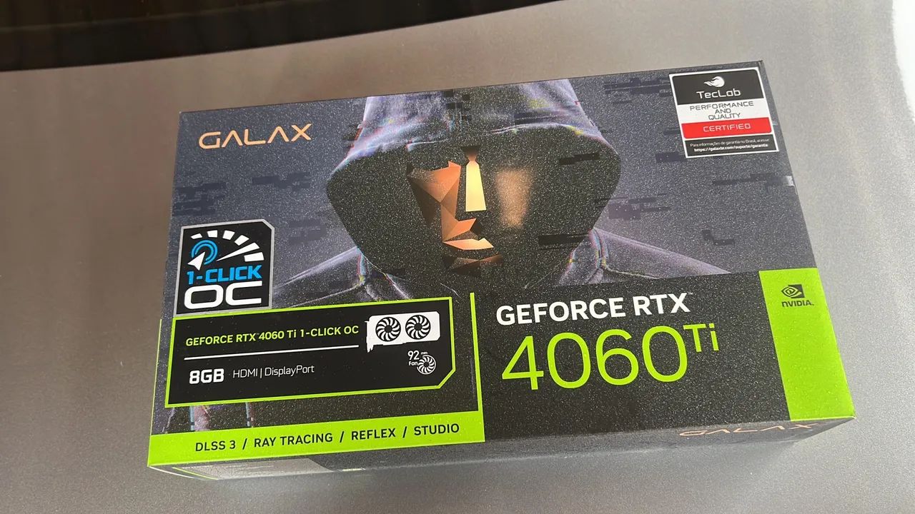 Placa de Vídeo Galax GeForce RTX 4060 Ti 8GB 1-Click OC