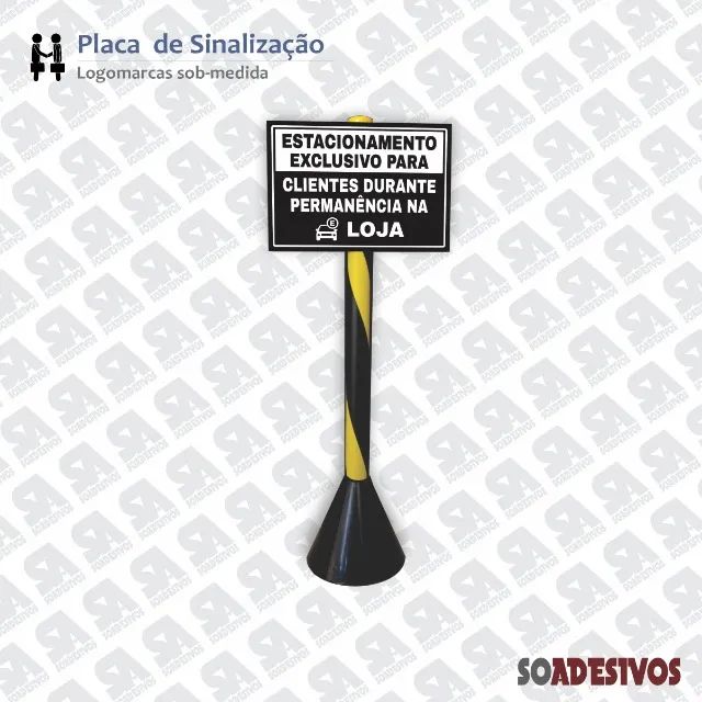 PLACA PARA ESTACIONAMENRO PRIVATIVO COM PEDESTAL - Foto 4