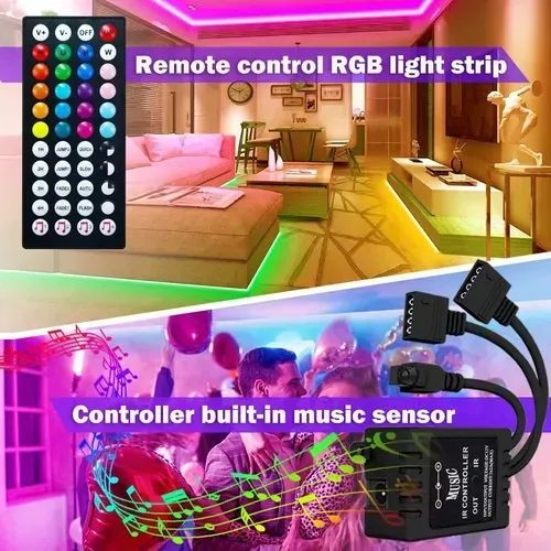 Fita Led ComSensor De Som RGB 5M (Honestidade e Qualidade é na Distribuidora JK ) - Foto 2