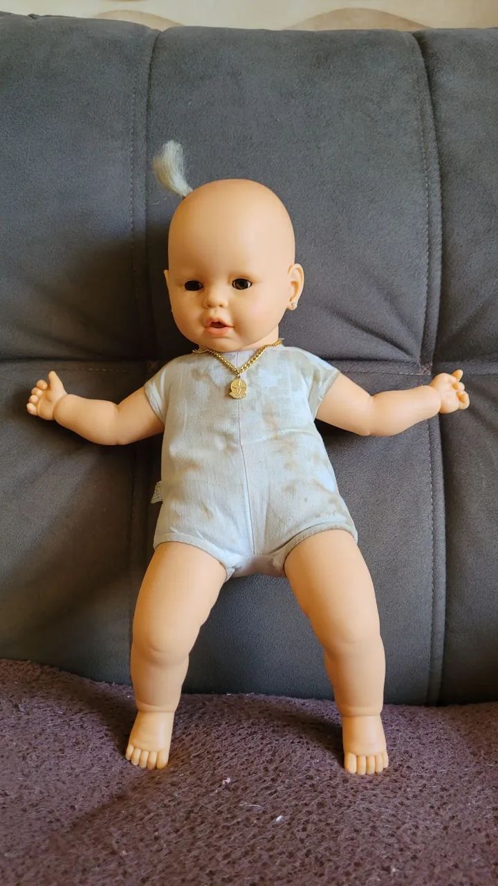 Boneca Bebê  estrela olhos castanhos 1983 - Foto 4