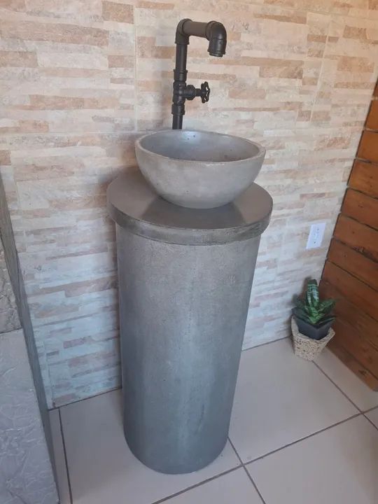 Cuba de piso para Banheiro e lavatório - Estilo Industrial - Foto 3