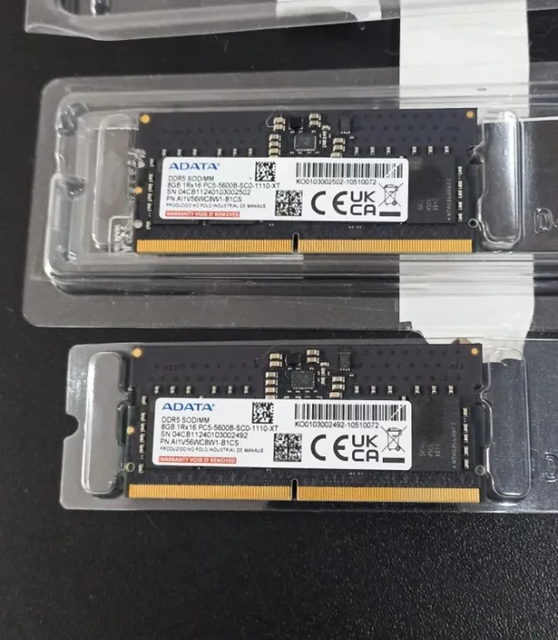 Memória RAM Notebook DDR 5 - 2x 8gb