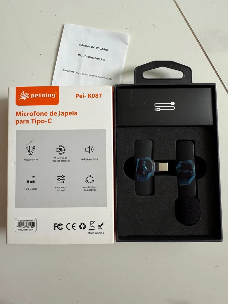 Microfone de Lapela para Tipo-C Peining - Foto 2