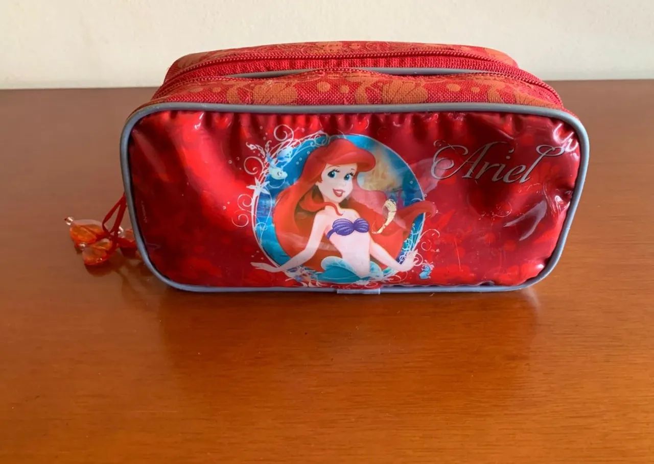 Estojo escolar infantil Ariel Disney 