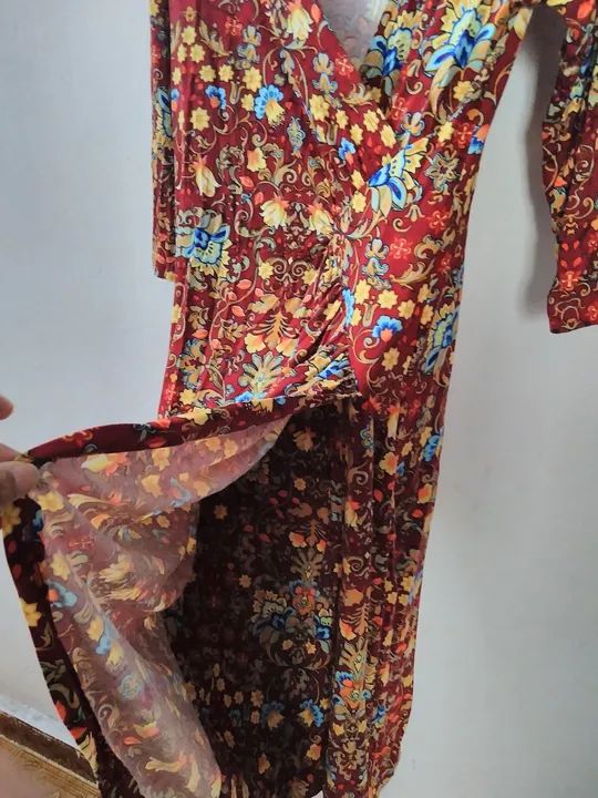Vestido Longo Floral Vermelho - Foto 2