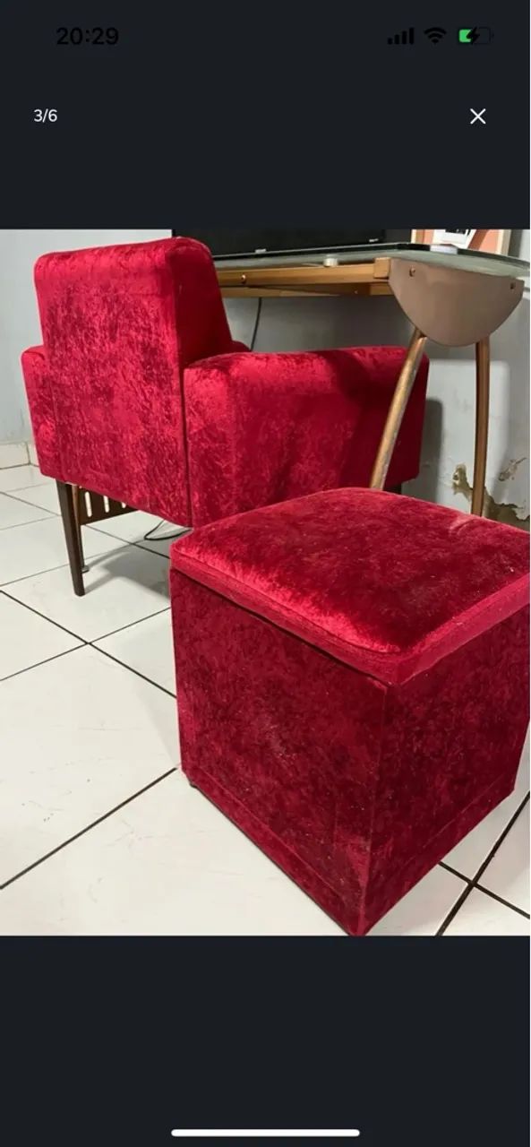 Linda cadeira vermelha - Foto 4