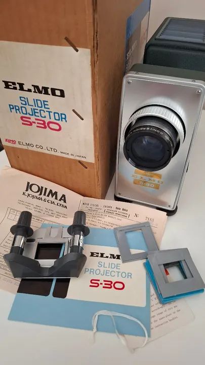 Projetor, Slides, ELMO S-30, completo.  Imperdível! Raridade!