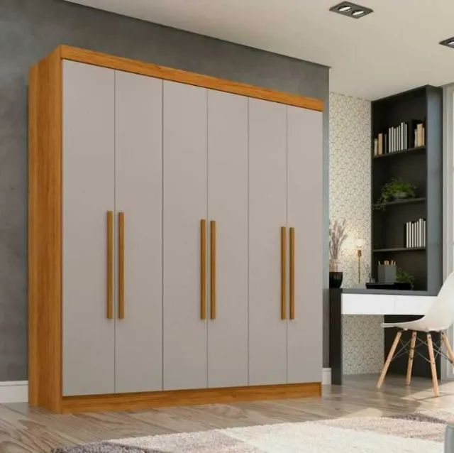 Guarda Roupa 6 Portas 2 Gavetas Novo Fazemos Entrega