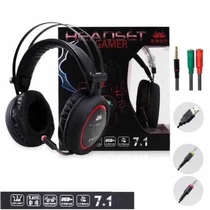 Headset Gamer Knup 7.1 com LED RGB e Microfone - Foto 5