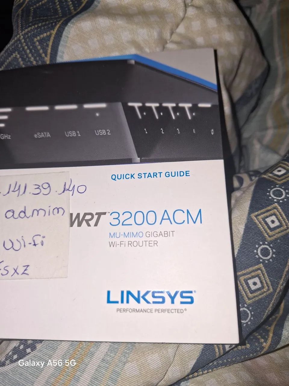 Roteador Linksys preto/Azul WRT3200ACM64330135501954122