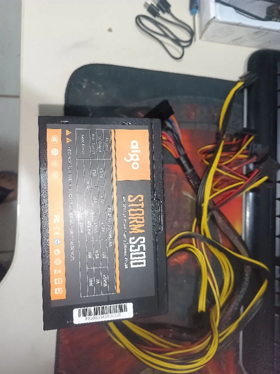 Fonte de Alimentação ATX Aligo Storm S50 500w reais 80 plus