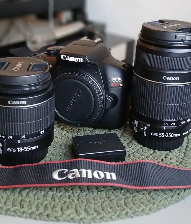 Kit Cânon Rabel t6 com 2 lentes, cases,  câmera e mochila - Foto 3