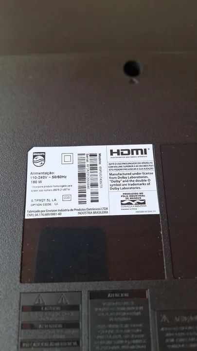 Tv 65 polegadas philips com controle... somente retirada de peças. - Foto 2