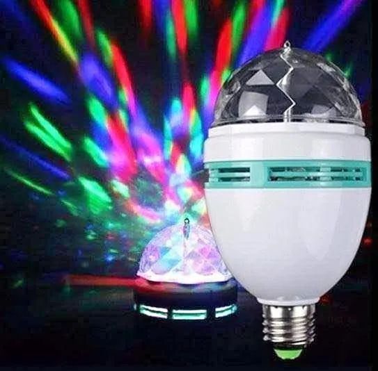 (Novas) Lampada Giratória, Jogo de Luz RGB, festa e decoração - Foto 2