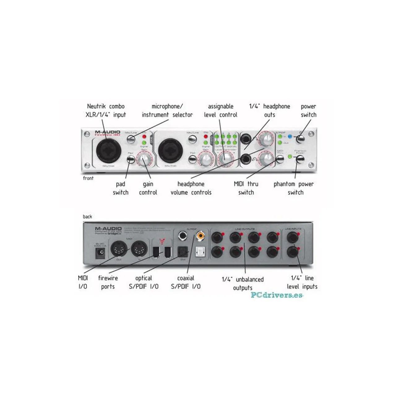 Interface de Áudio M-Audio 1814 - FireWire - Foto 4