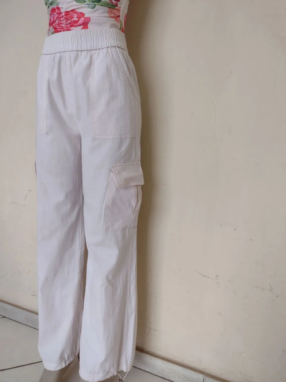 Calça de tecido Rosa bebê  - Foto 2