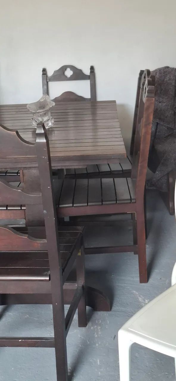 Mesa e 6 cadeiras Madeira   - Foto 2