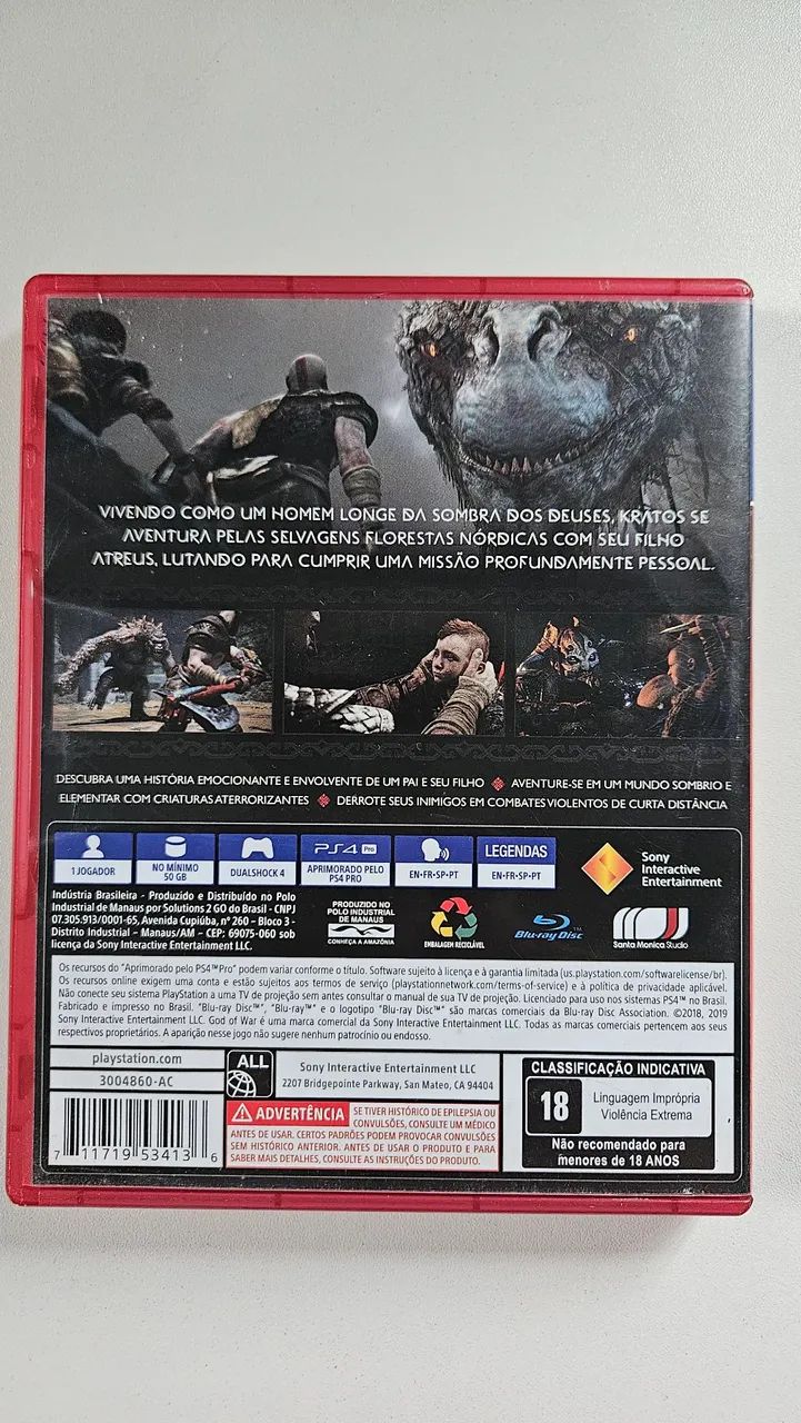 Jogo God of War 4 PS4 Original Fisico - Foto 2