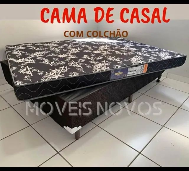 Cama Box de Casal Com Colchão , Novo