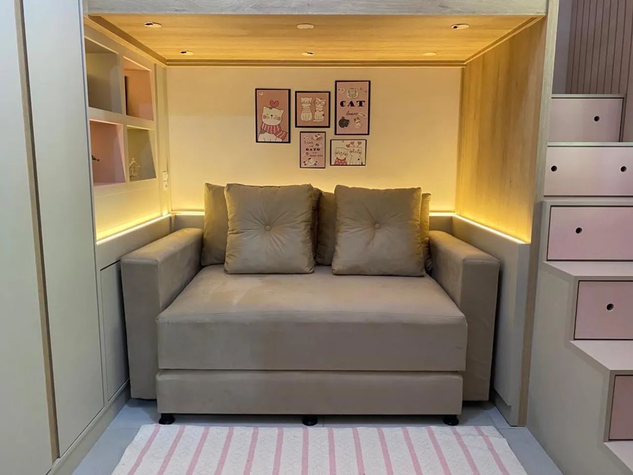 Sofá cama compacto ideal para ambientes pequenos produtos novos de fábrica - Foto 2
