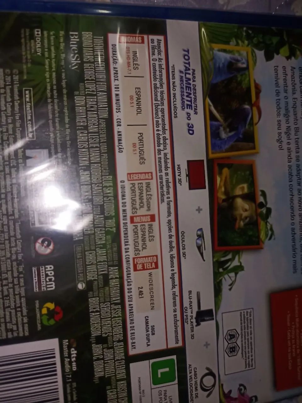Blu-ray Rio 2 - 3D Blue - Lacrado  - Foto 3