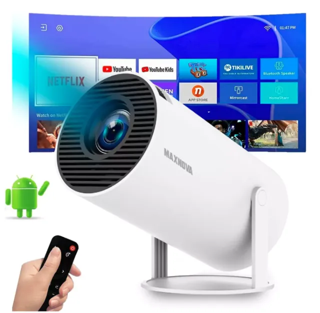 Projetor Android Home Cinema, bluetooth, hdmi, wifi, alto-falantes!