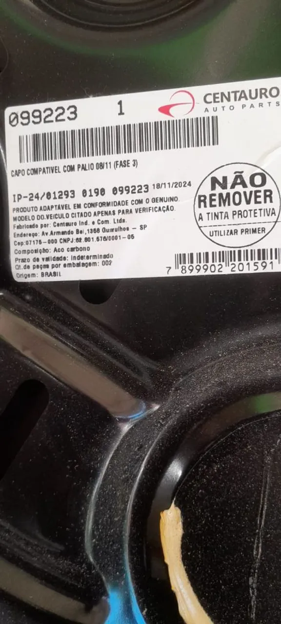 Capu de palio geração três.